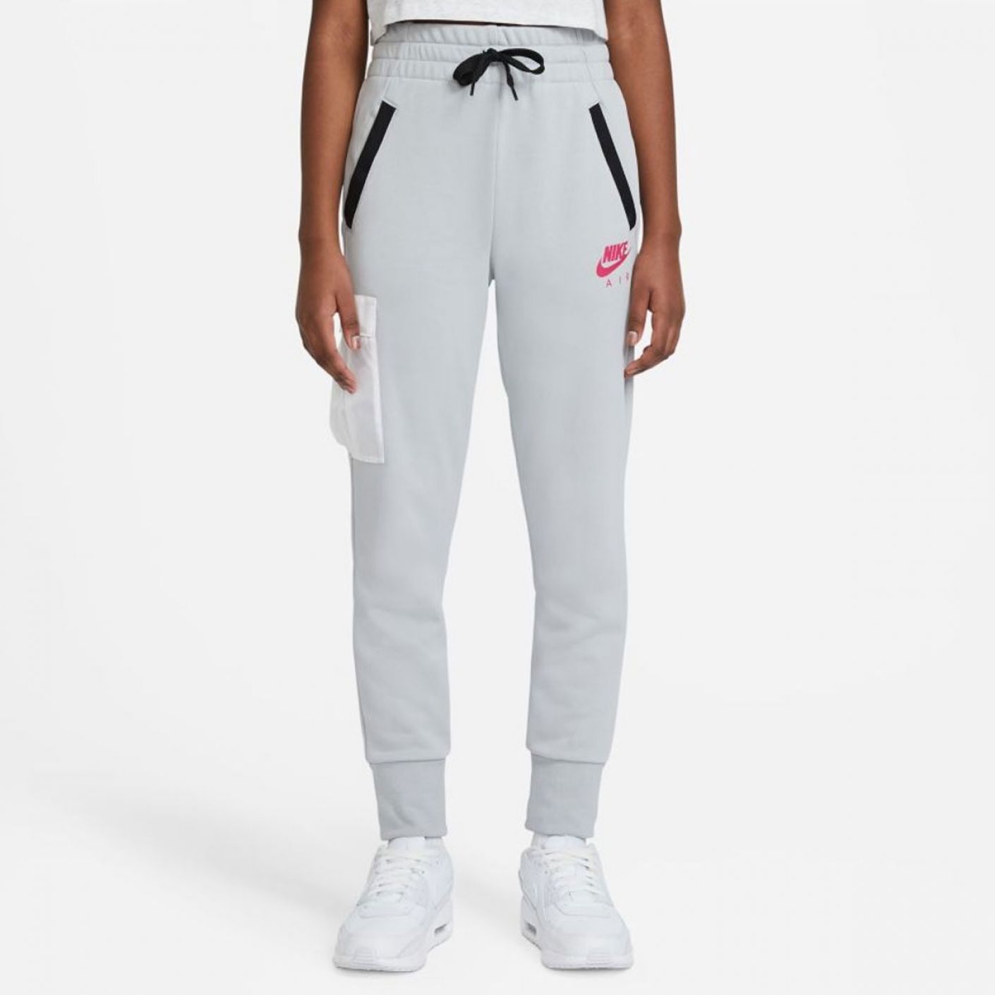 Nike Air Trousers Smoke Gray Fireberry for Girls