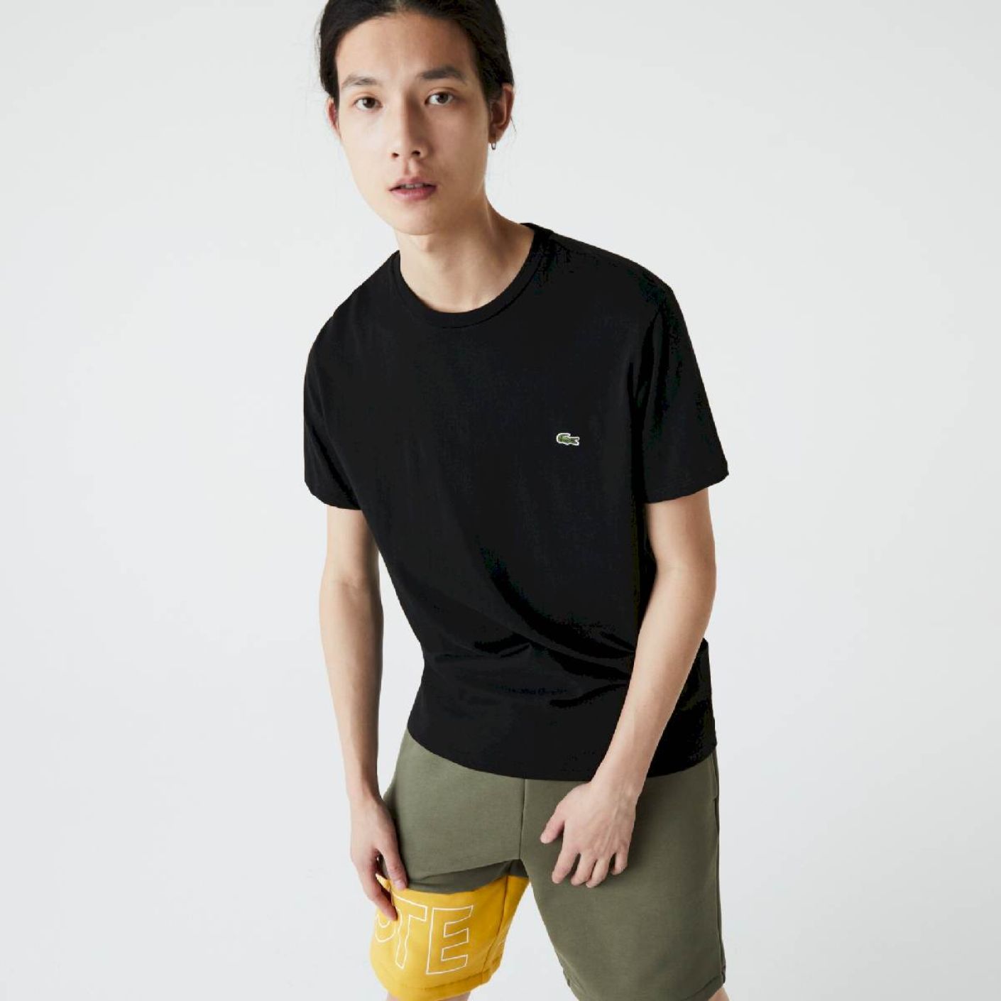 Lacoste T-Shirt in Cotone Pima Nera-031 da Uomo