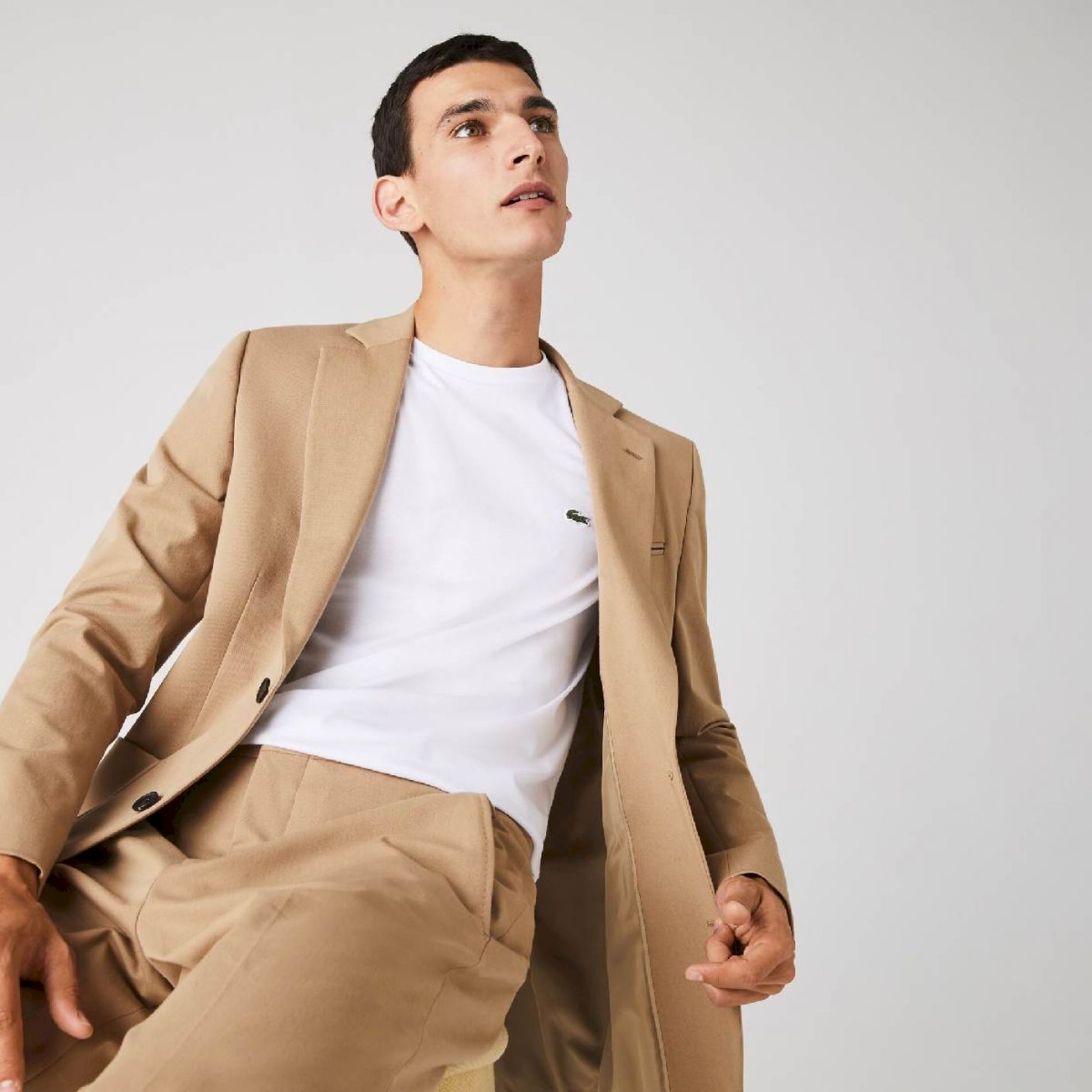 Lacoste – T-Shirt aus Pima-Baumwolle, Weiß