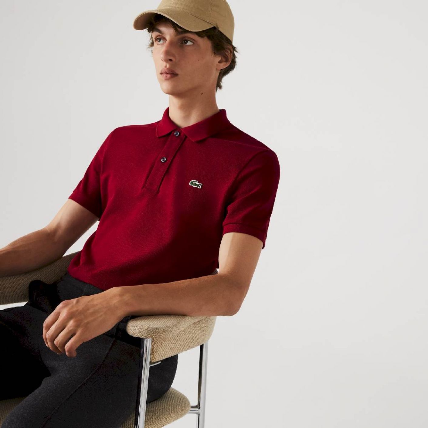 Lacoste Polo Slim Fit Bordeaux