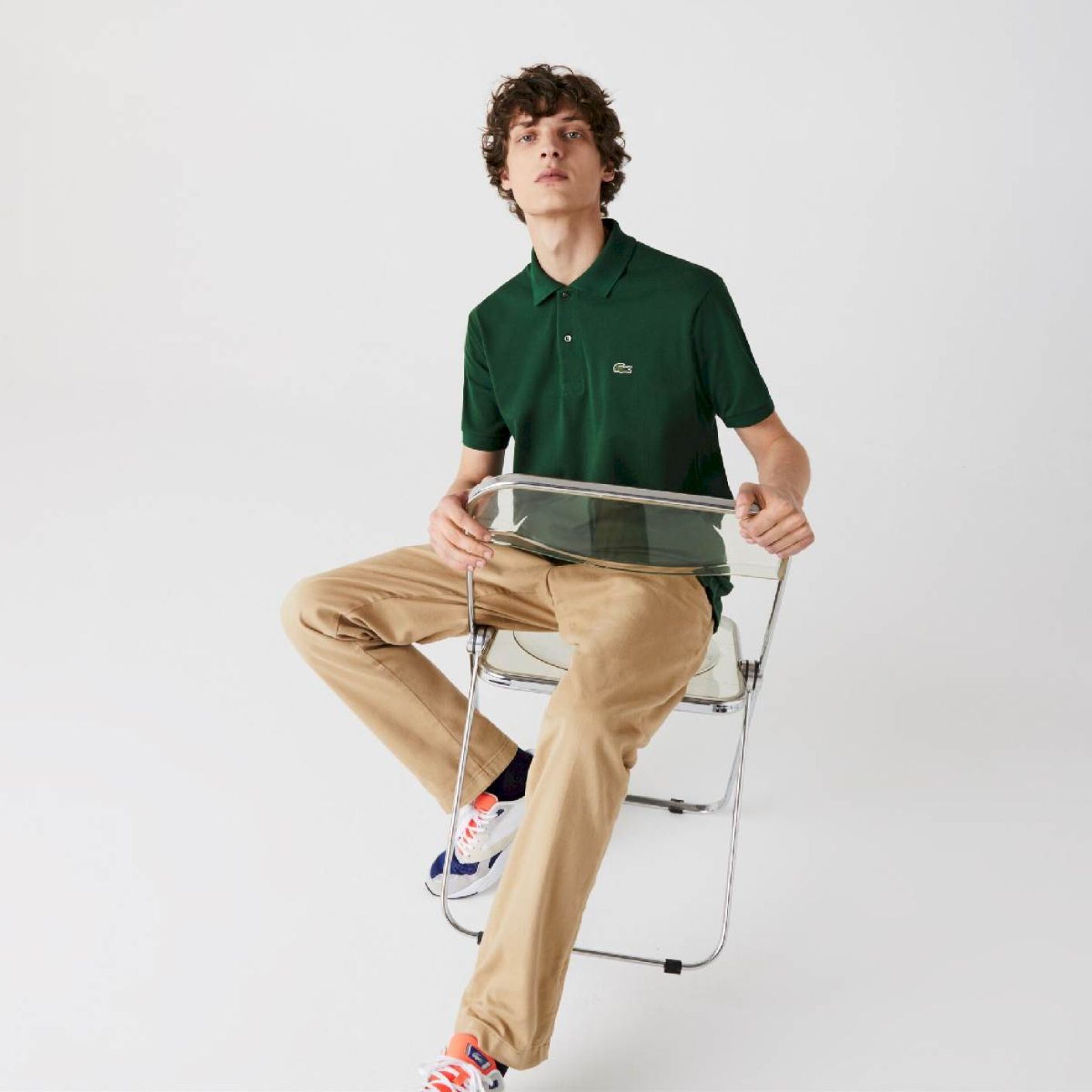 Lacoste Polo 1212 Verde-132 da Uomo