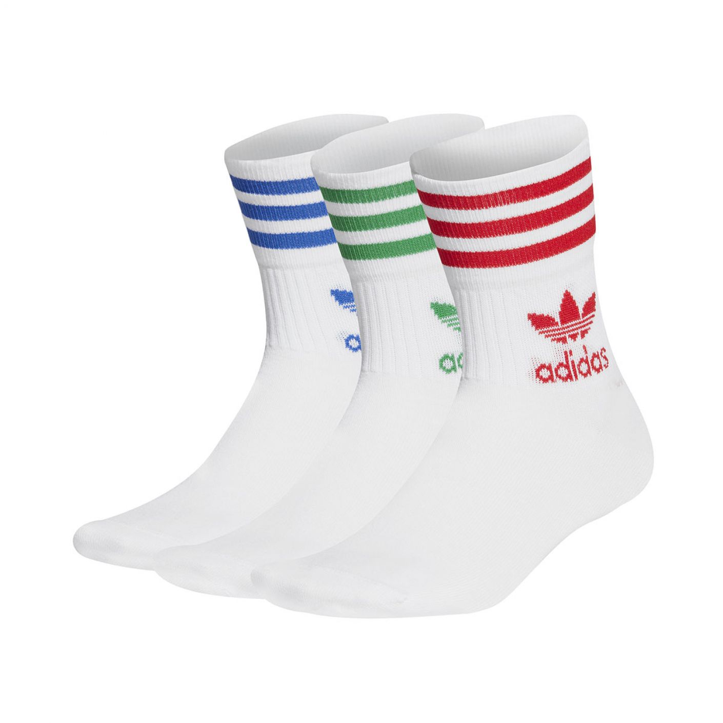 Adidas Socks Mid Cut White Scarlet