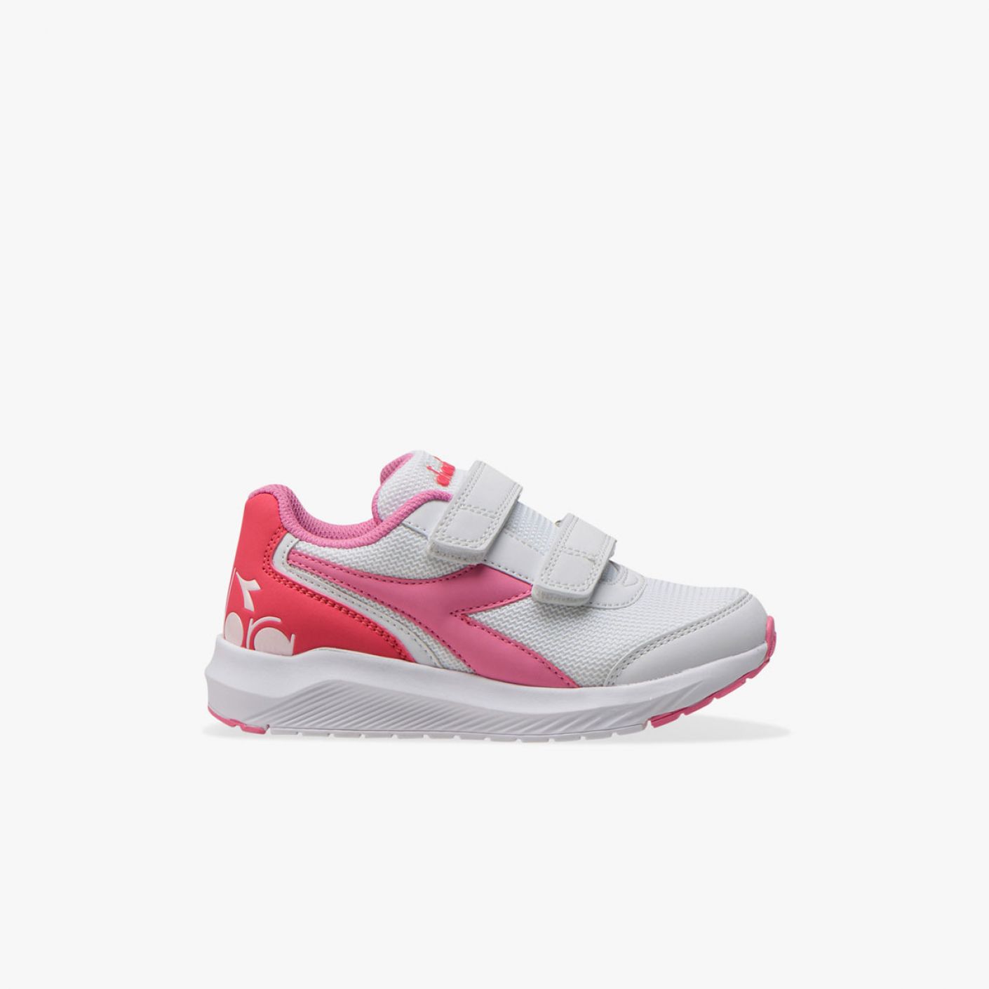 Diadora Falcon Junior V Mädchenschuhe, Weiß/Rosa