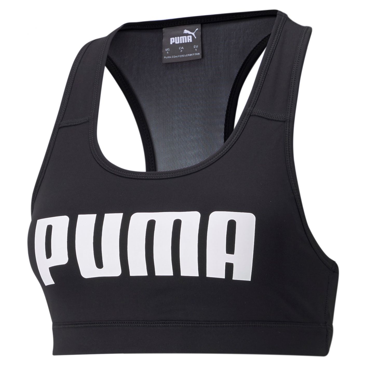 Puma Top Mid Impact 4Keeps Bra Black Puma White