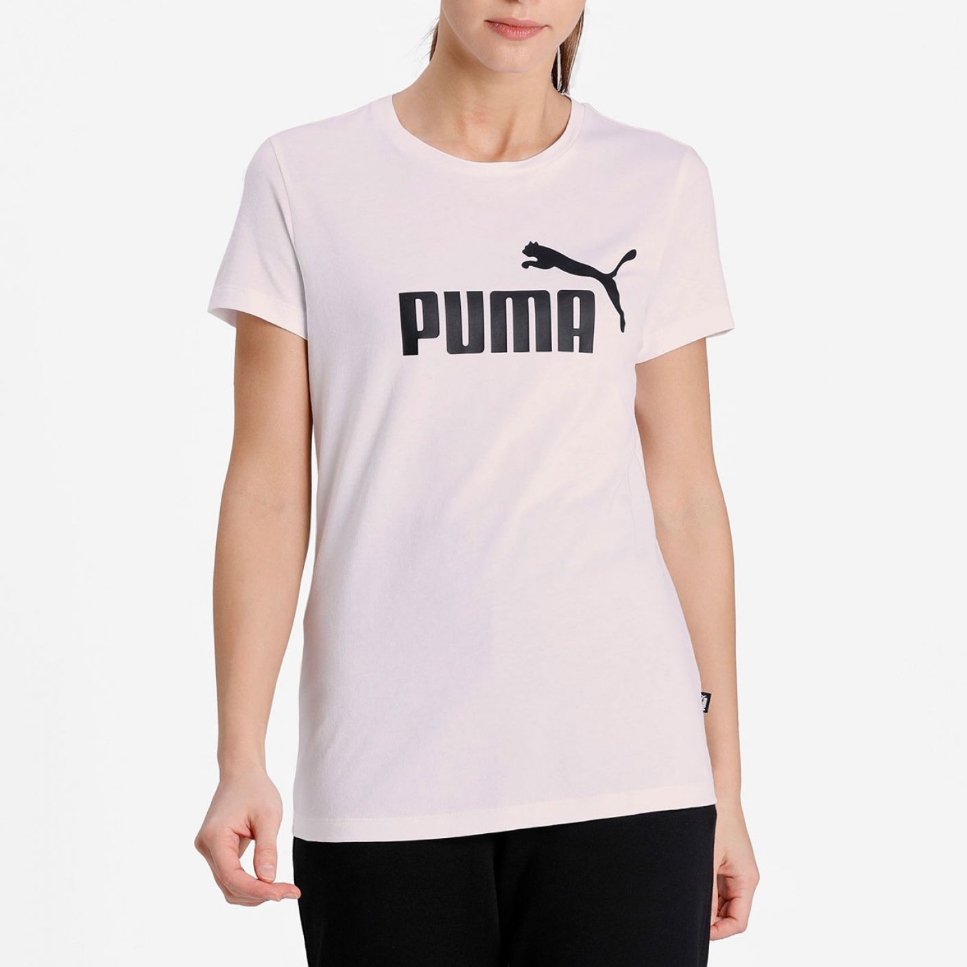 Puma Women's Essentials Logo White T-Shirts