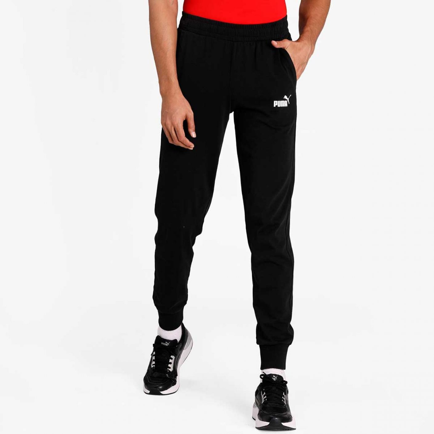 Puma Essentials Jersey Black Pants for Men