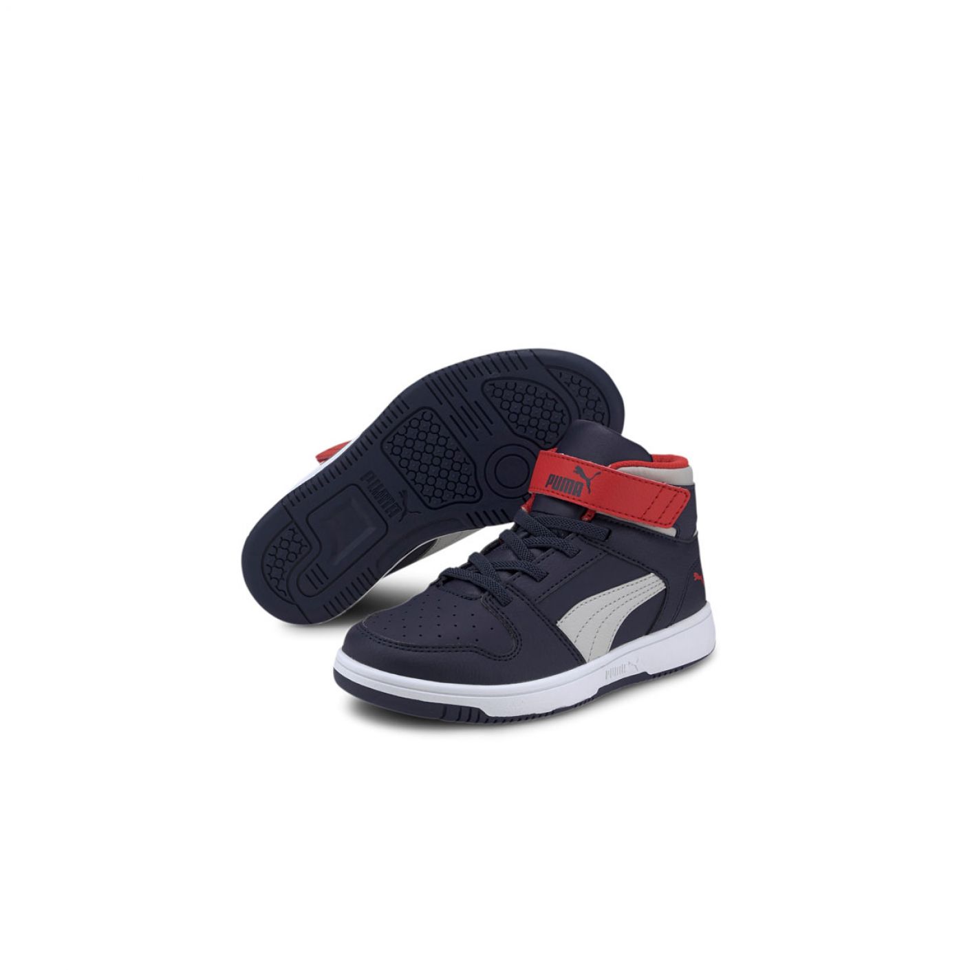 Puma Rebound Layup SL V Peacoat-Grau Violett-H R Rot