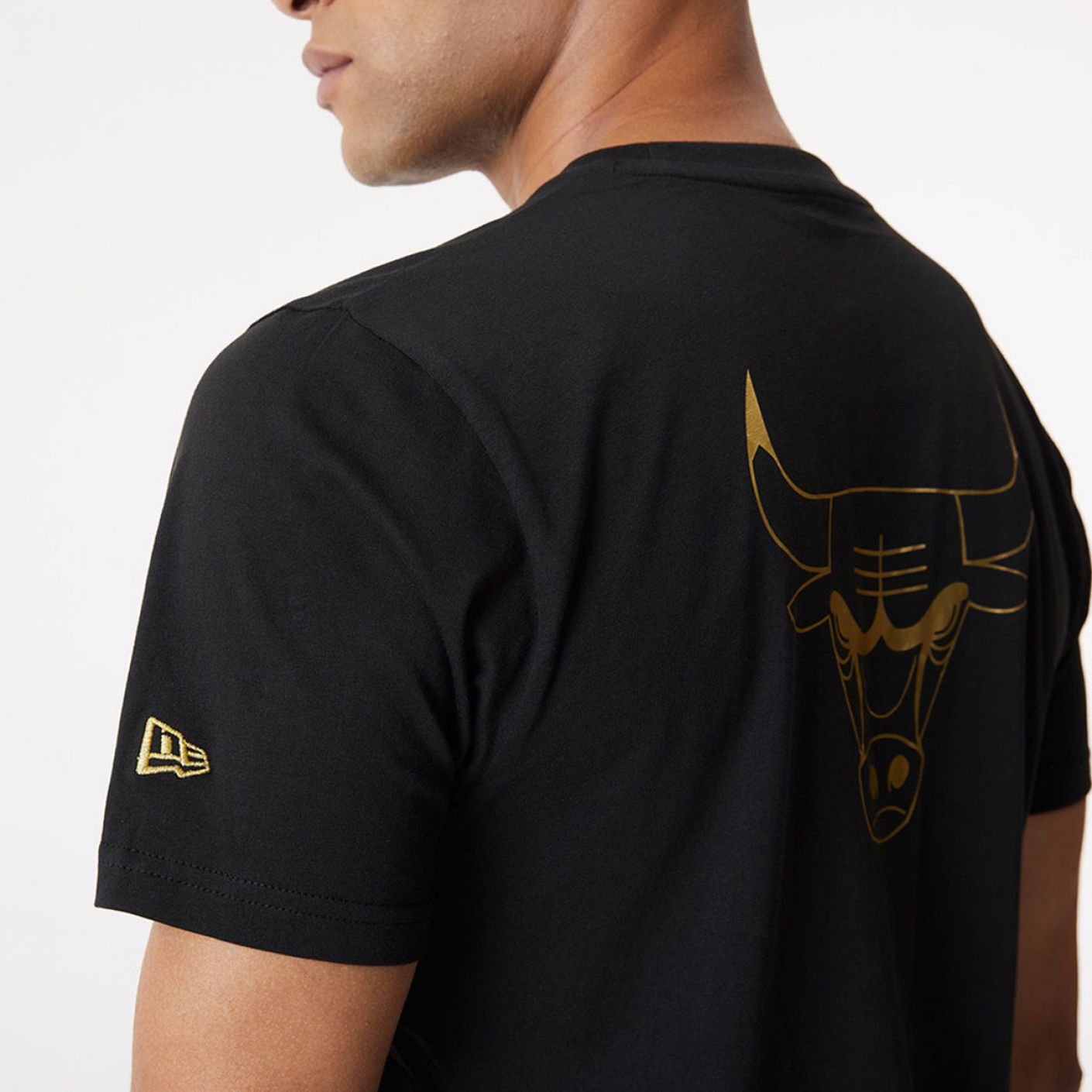 New era T-shirt Metallic Chicago Bulls Black