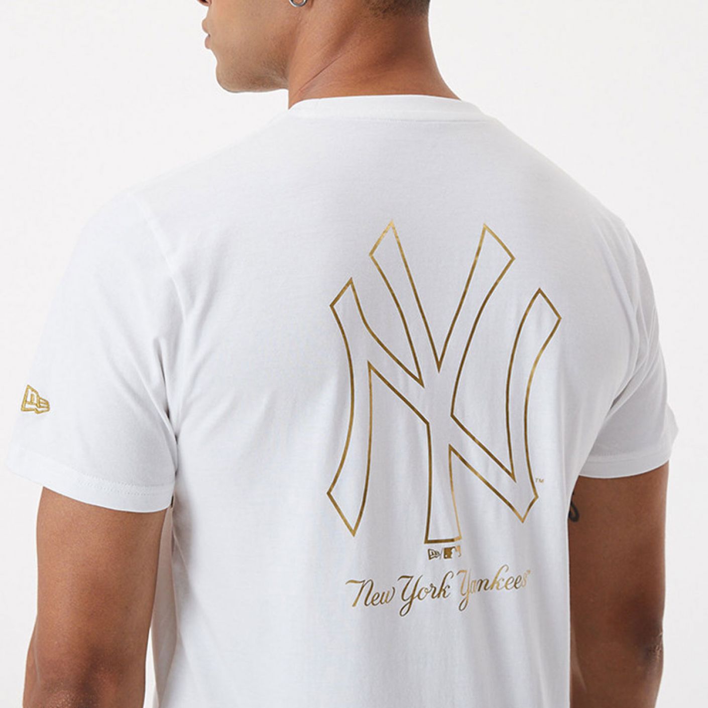 New era T-shirt Metallic New York Yankees White