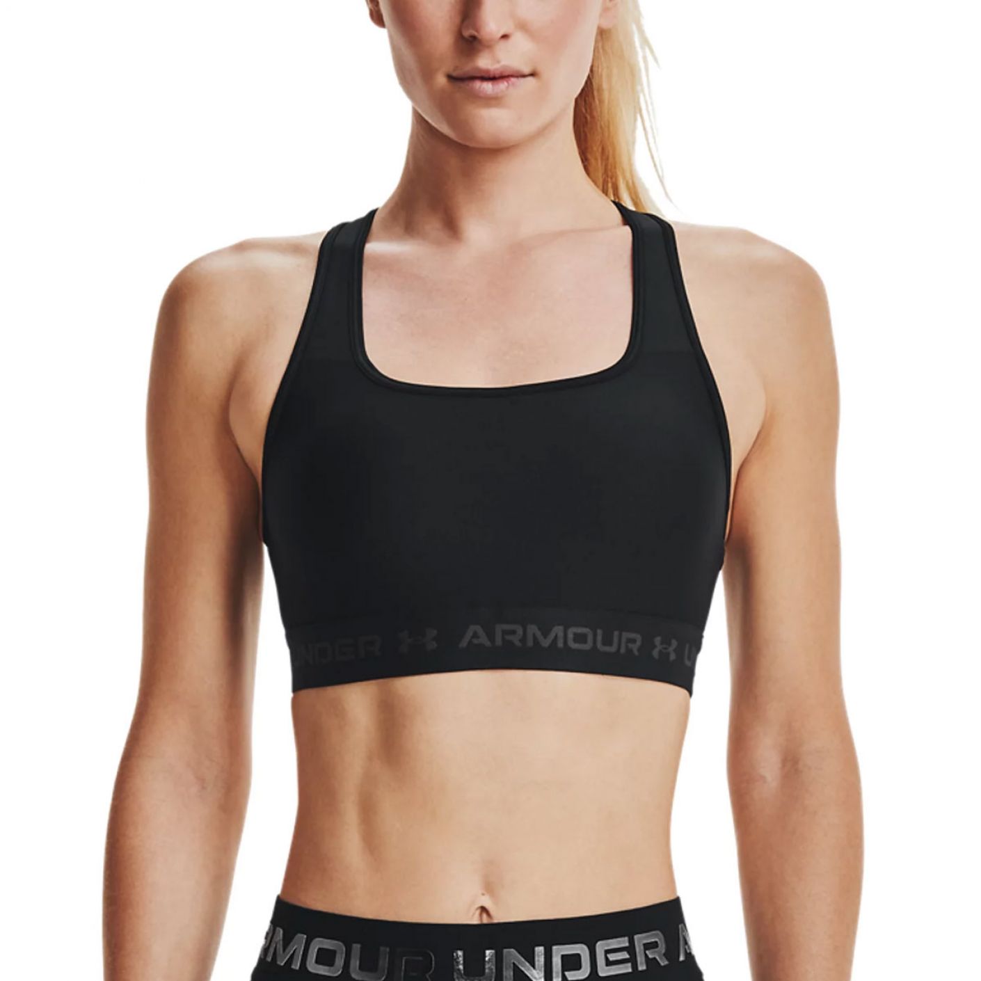 Under Armour Top Bra Mid Crossback Schwarz für Damen