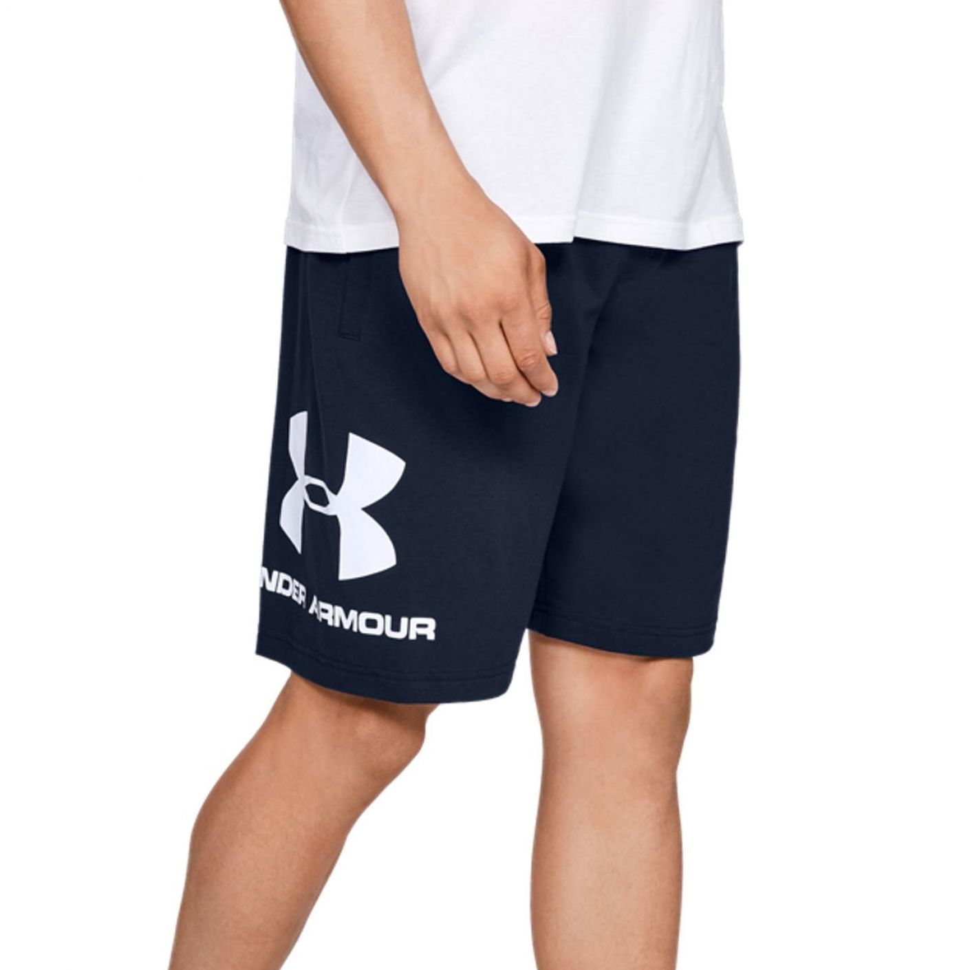 Under Armour Sportstyle Shorts aus marineblauer Baumwolle