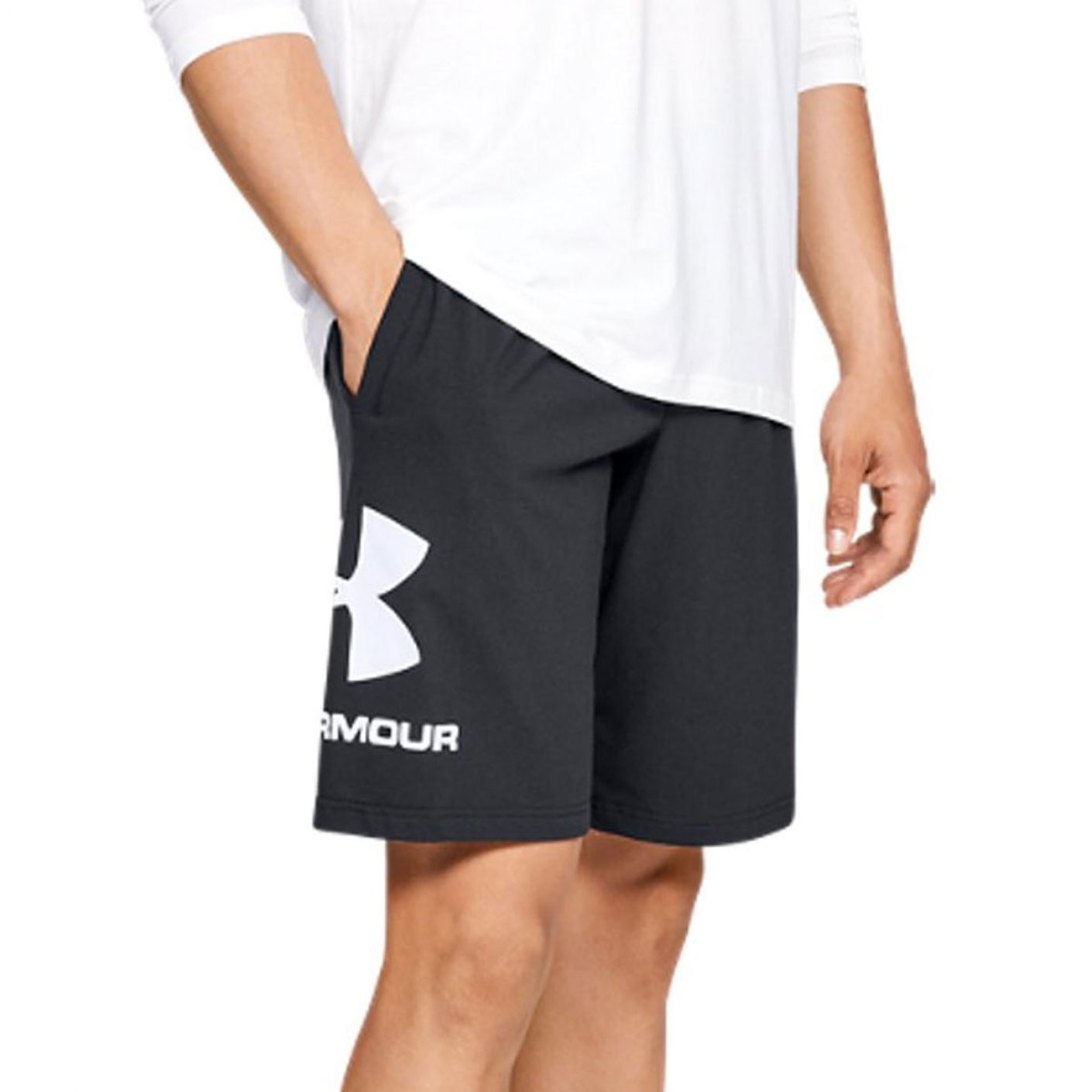 Under Armor Shorts Sportstyle in Black Cotton