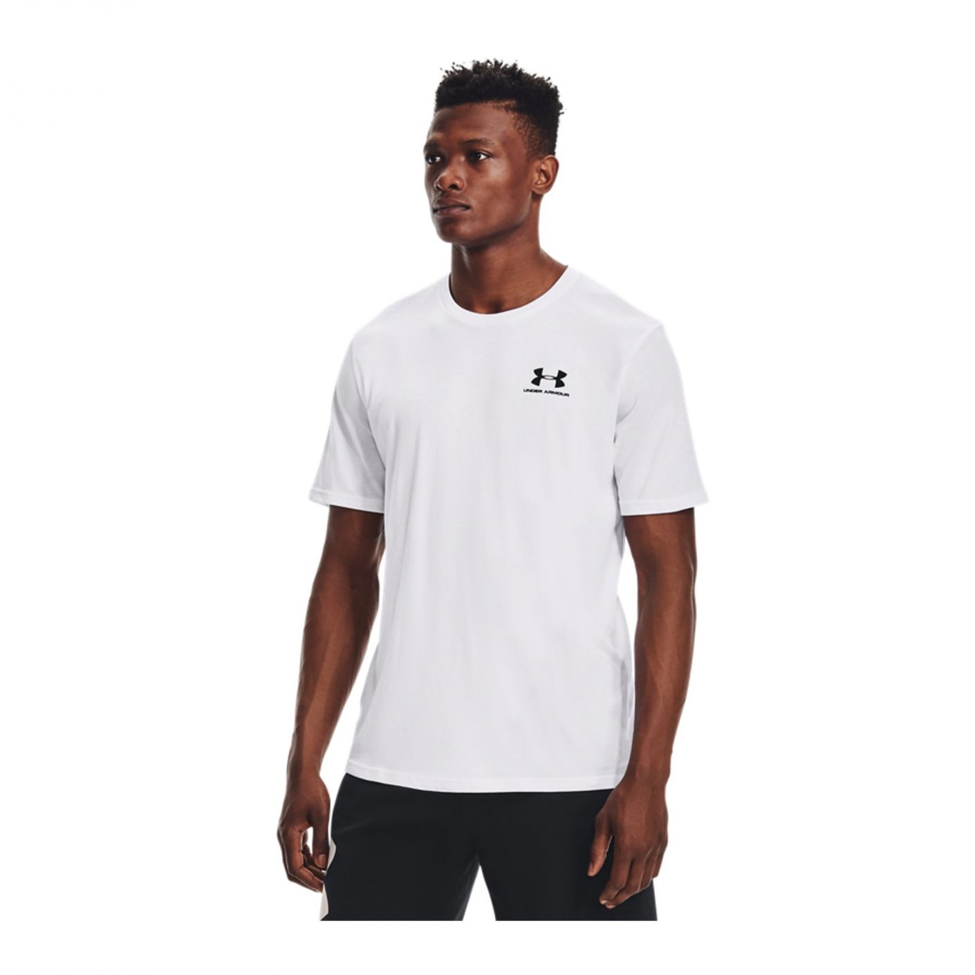 Under Armour Sportstyle T-Shirt für die linke Brust, Weiß