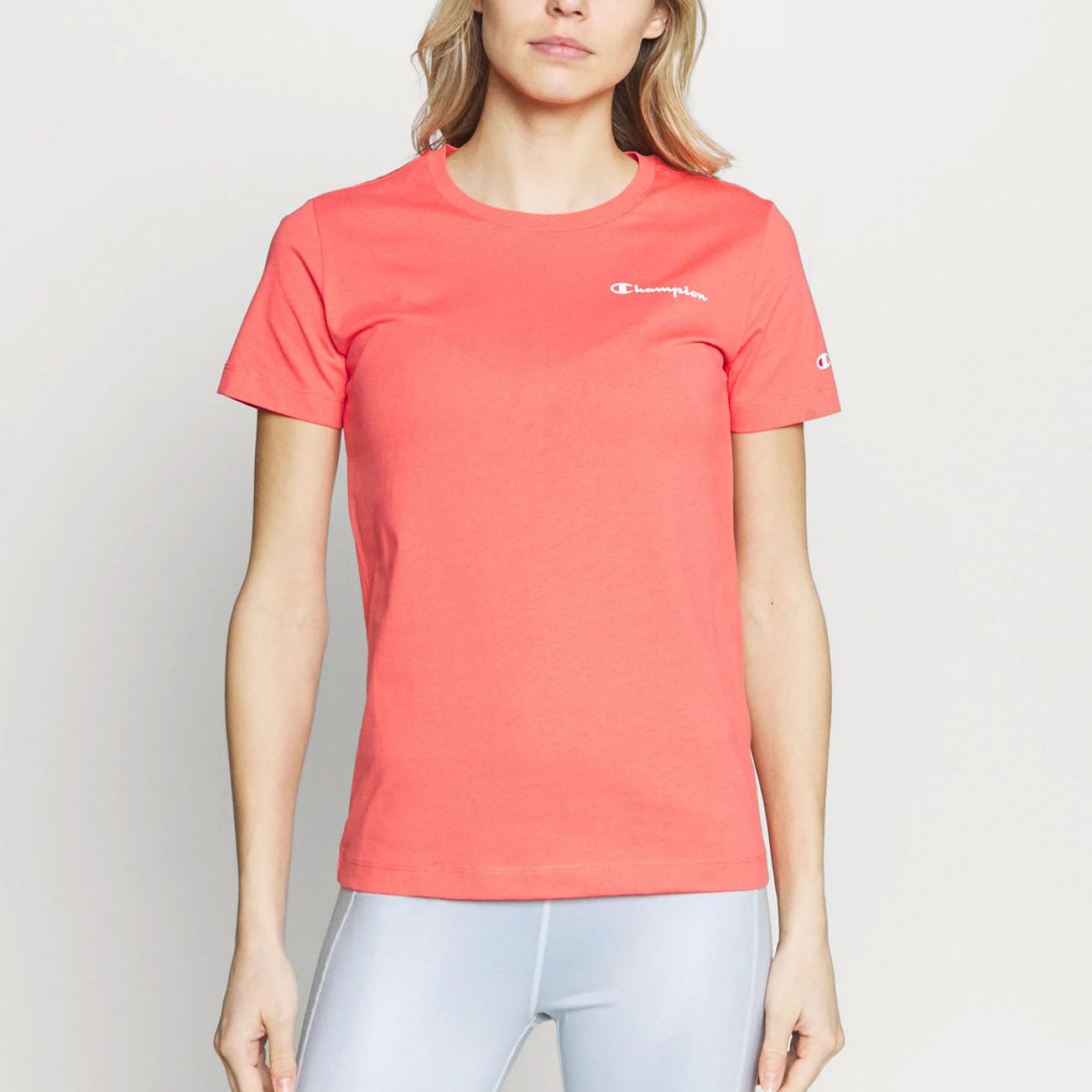 Champion Crewneck Regular Fit T-Shirt Koralle für Damen