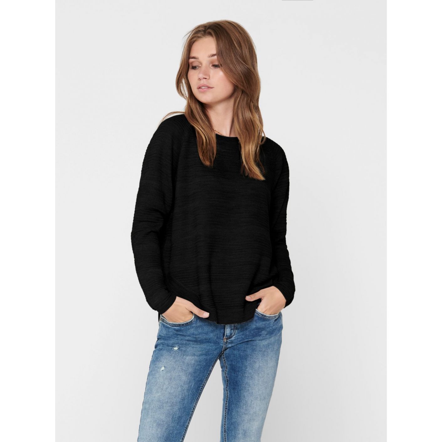 Only - Pullover caviar ls noos knit #blk 15141866
