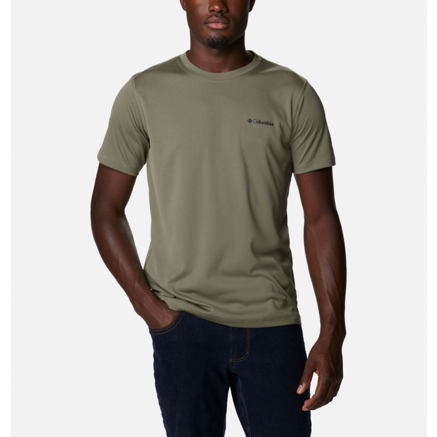 Columbia Zero Rules Stone Green technical t-shirt for men