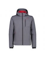 CMP Men's Softshell Jacket with Detachable Hood Titanium