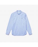 Lacoste Long Sleeve Checked Shirt Light Blue