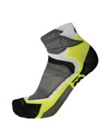 Mico Extra-Lightwight Performance Running Short Sock Grey-Yellow