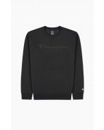 Champion Crew Sweatshirt with Printed Logo Total Black