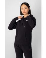 Champion Women's Black Small Logo Fleece Hoodie