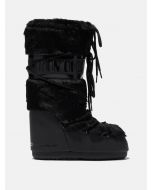 Moon Boot Icon in Ecopelliccia Nero