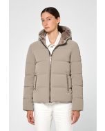 Brekka Velvet Touch Beige Short Down Jacket