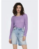 Only Pullover Onlgeena Texture Knitted Purple Rose for Women 