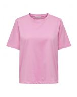 Only basic plain T-Shirt Begonia Pink for Women