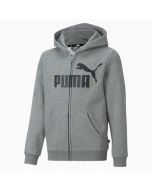 Puma Essential+ Big Logo Full Zip Hoodie Grey for Boys