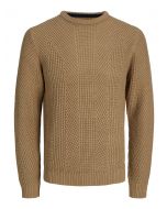 Jack&Jones Men's Light Brown Knit Pullover