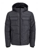 Jack&Jones Graue Daunenjacke mit Kapuze für Herren