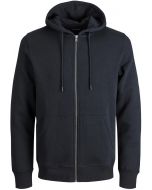 Jack & Jones Plus Size Sweatshirt mit Kapuze und Reißverschluss in Schwarz für Herren