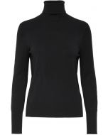 Only Women's Black Turtleneck Knit Pullover