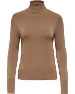 Only Women's Brown Turtleneck Knit Pullover