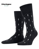 Burlington Big Ben Print Socks Black