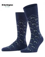 Burlington Blue Car Print Socks