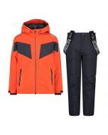 CMP Flame Orange Twill Ski Suit for Kids