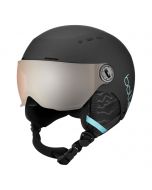 Bollé Quiz Visor XS Black Blue Matte Kids Ski Helmet