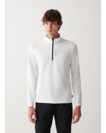 Colmar Men's Half Zip Stretch Fleece Ski Sweatshirt White