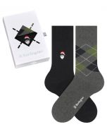 Burlington Everyday X-Mas Sock Gift Set 2 Pairs Grey/Black