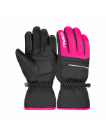 Reusch Alan Black/Pink Glo Ski Gloves for Girls