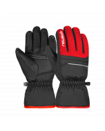 Reusch Alan Black/Fire Red Ski Gloves for Kids