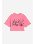 Freddy Women's Pink Peanuts Graphic Jersey T-Shirt