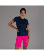 CMP Unlimitech T-Shirt with Blue/Fuxia logo for Women