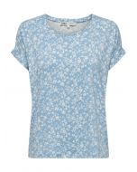 Only Women's Clear Sky Printed Short Sleeve Top