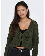 Only Women's 7/8 Knit Cardigan Green