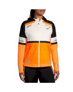 Brooks Run Visible Jacket 2.0 Ecru/Fluoro Flash/Black for Women