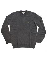 Lacoste Men's Gray Round Neck Pullover