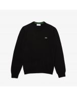 Lacoste Men's Organic Round Neck Pullover in Black
